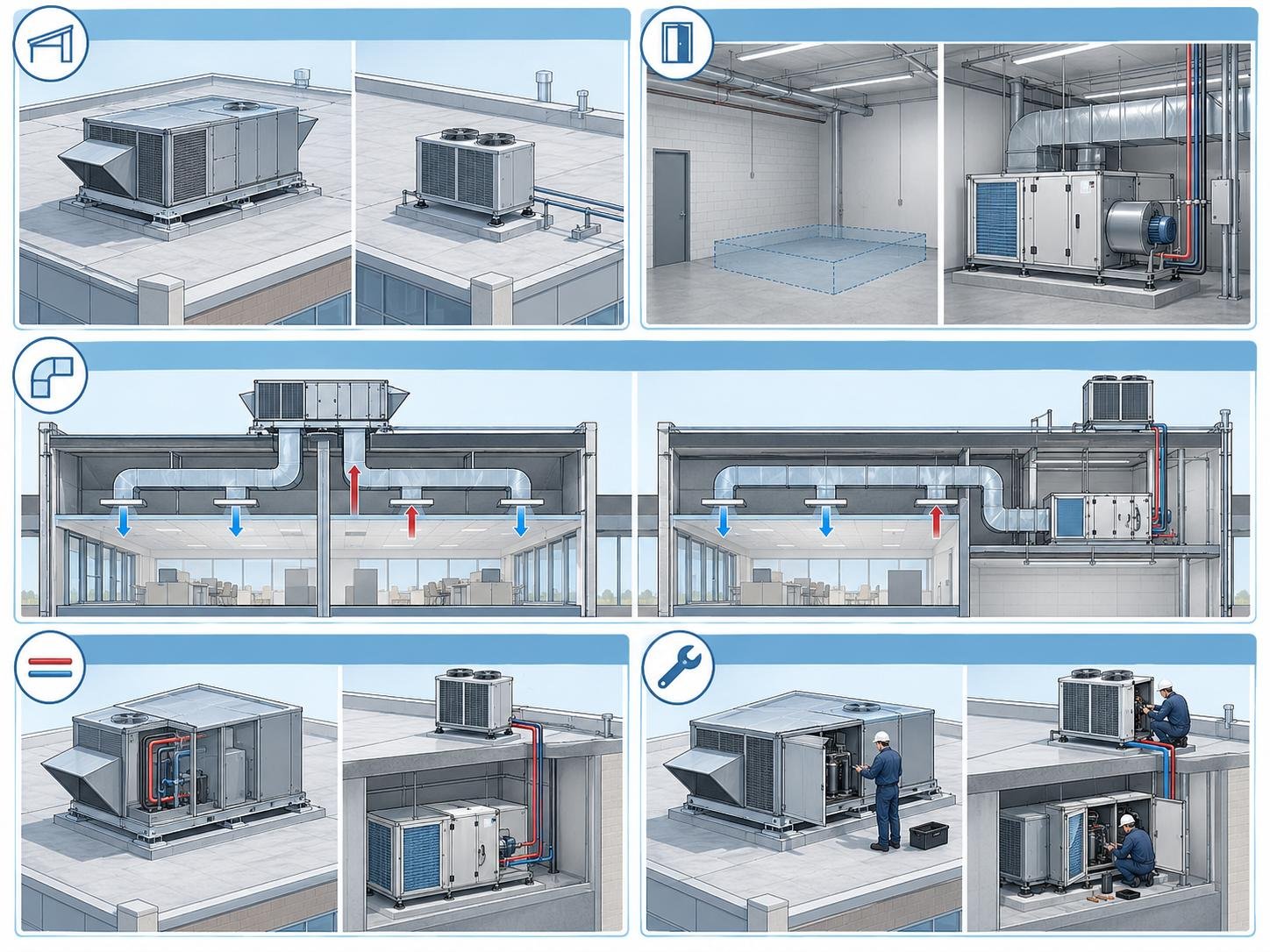 عوامل اختيار Rooftop Package أو DX/AHU للمشروع